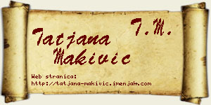 Tatjana Makivić vizit kartica
